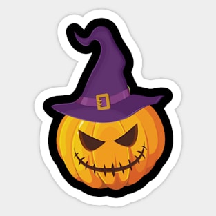 Witch Pumpkin Sticker